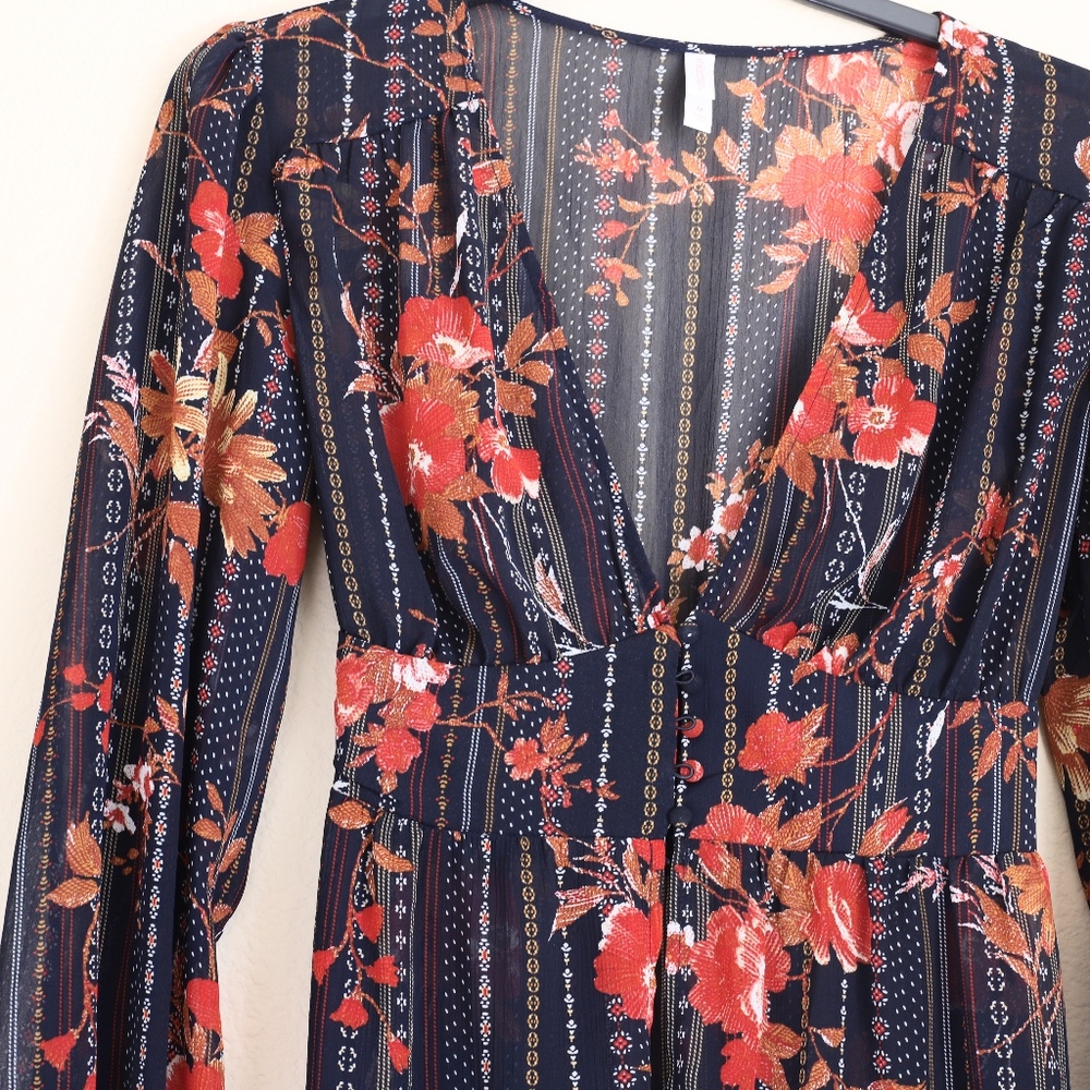 Long Floral Kimono